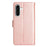 For Samsung Galaxy A27 5G Leather Wallet Case Butterfly Flower Imprinted Phone Cover with Strap - Rose Gold - 7