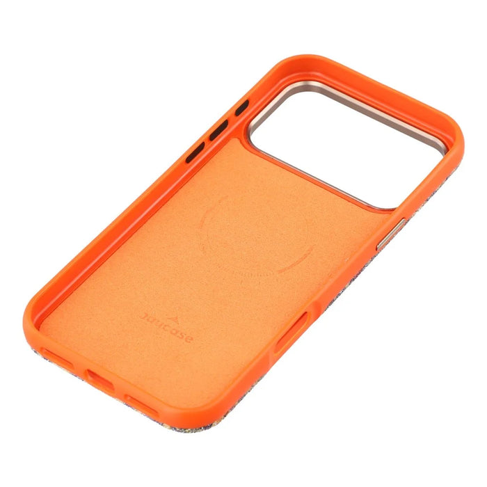 JAUCASE for iPhone 17 Pro Magnetic Case Glitter Angel Pattern Shockproof TPU PC Cover - Orange - 6