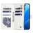 For iPhone Air Leather Case with Wrist Strap  /  Shoulder Strap Rhombic Floral Pattern Zipper Wallet Phone Cover - A1 - 2
