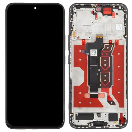For Honor 400 5G (Global) DNY-NX9 Grade S AMOLED Screen and Digitizer Assembly + Frame (without Logo) - Black - 1