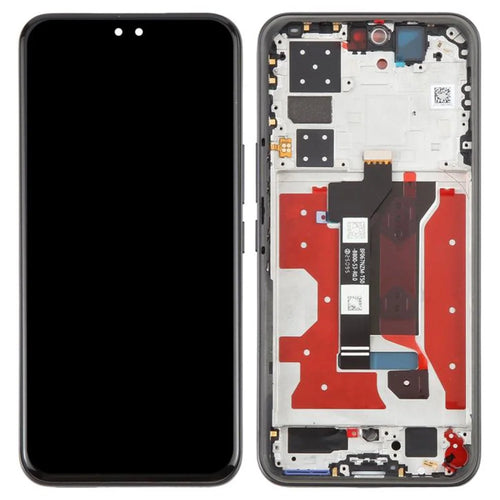 For Honor 400 Pro 5G (Global) DNP-NX9 OEM Grade S AMOLED Screen and Digitizer Assembly + Frame (without Logo) - Black - 1