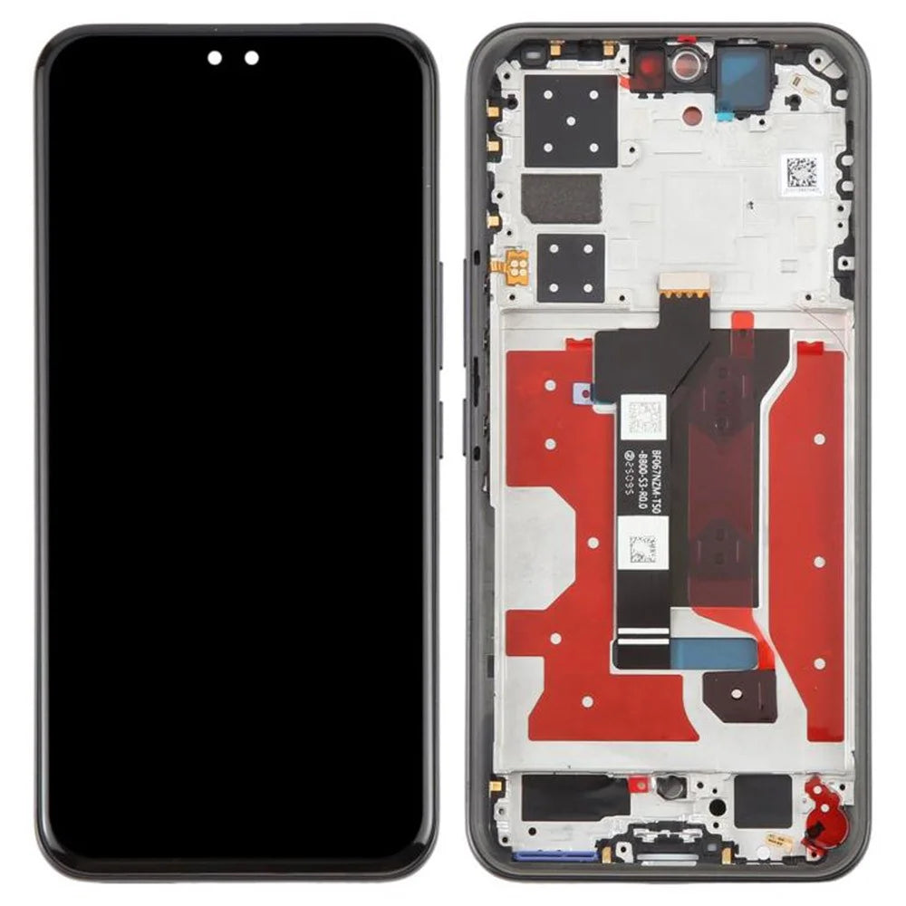For Honor 400 Pro 5G (Global) DNP-NX9 OEM Grade S AMOLED Screen and Digitizer Assembly + Frame (without Logo) - Black - 1
