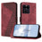 For Sony Xperia 1 VIII Leather Case 7-Shaped Pattern Wallet Stand Shockproof Phone Cover - Brown - 1