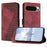 For Google Pixel 11 Pro XL Leather Case 7-Shaped Pattern Wallet Stand Shockproof Phone Cover - Brown - 1