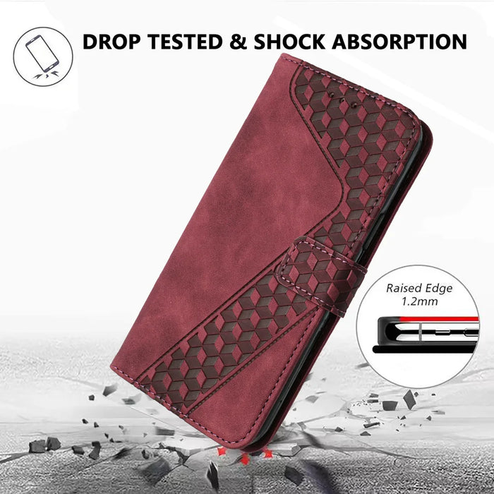 For Google Pixel 11 Pro XL Leather Case 7-Shaped Pattern Wallet Stand Shockproof Phone Cover - Brown - 3