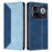 For Nothing Phone (4a) Pro Leather Case Skin Touch Color Splicing RFID Blocking Wallet Stand Phone Cover - Dark Blue / Blue - 1