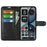 AMORUS For Nothing Phone (4a) Pro Wallet Case Litchi Texture Shockproof Leather Flip Stand Phone Cover - Black - 2