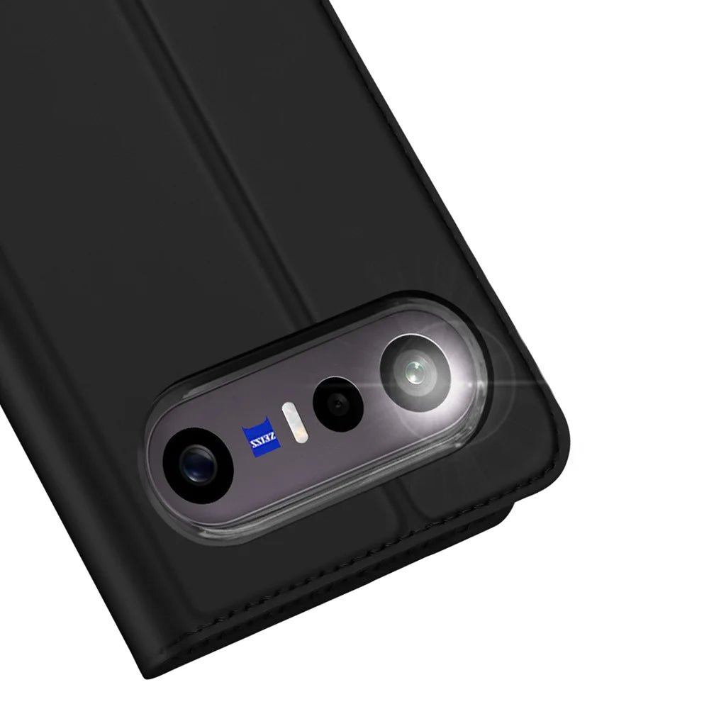 Dux Ducis for vivo S50 Pro mini 5G / vivo X300 FE 5G Case DUX DUCIS Skin Pro Series Leather Stand Cover Card Holder - Black - 3