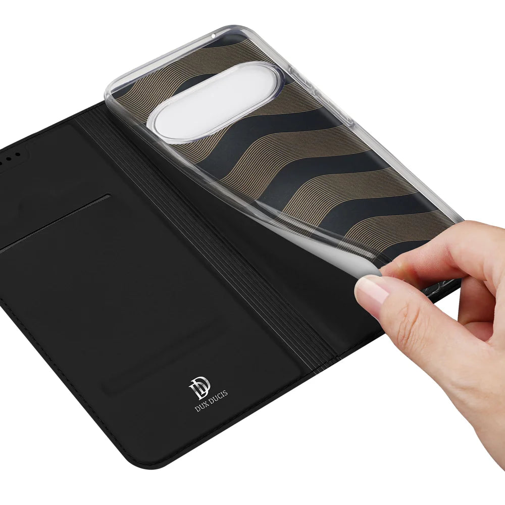 Dux Ducis for vivo S50 Pro mini 5G / vivo X300 FE 5G Case DUX DUCIS Skin Pro Series Leather Stand Cover Card Holder - Black - 7