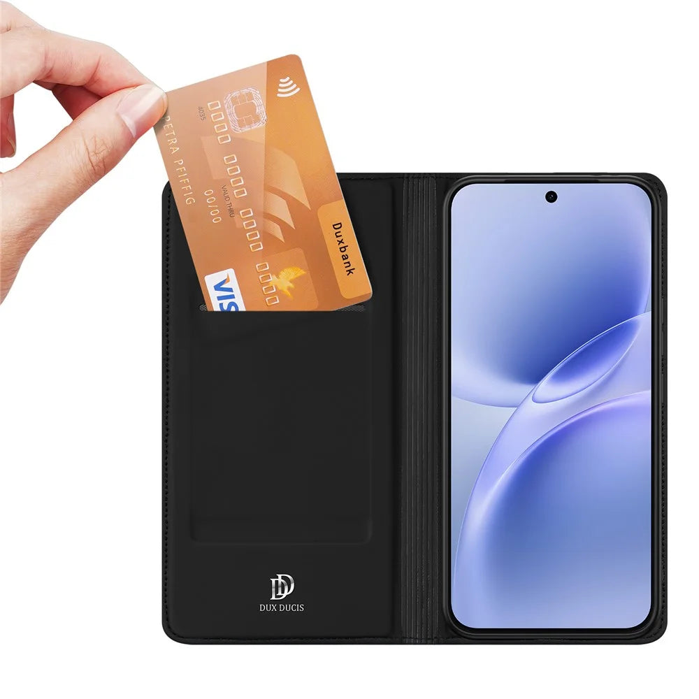 Dux Ducis for vivo V70 FE 5G Case DUX DUCIS Skin Pro Series Leather Stand Cover Card Holder - Black - 2