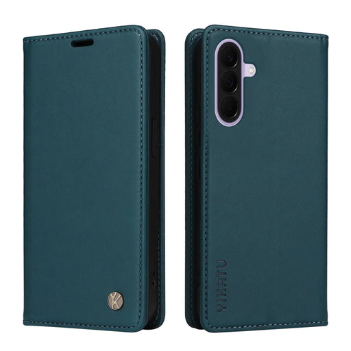 YIKATU for Samsung Galaxy A27 5G  YK-001 Phone Cases Magnetic Closure PU Leather Mobile Cover - Green - 1