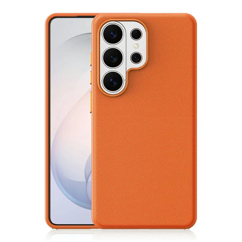 For Samsung Galaxy S26 Ultra Magnetic Case Tech Fabric Coated TPU + PC Anti-Drop Phone Cover - Orange - 1