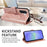 For Samsung Galaxy A36 5G Wallet Case Embossed Mandala Pattern PU Leather + TPU Cover with Wrist Strap - Rose Gold - 2