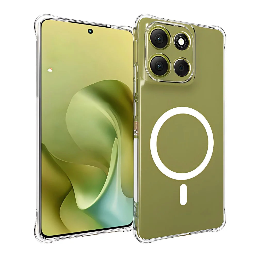 WANLONFENG for Motorola Moto G86 5G / Motorola Moto G86 Power 5G  WL1 Series 2.0mm Magnetic Case Clear TPU Phone Back Cover with 2Pcs Screen Films - Transparent - 2