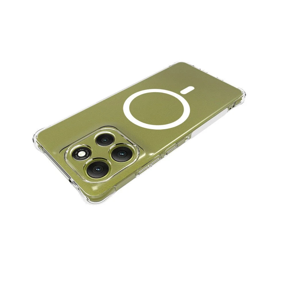 WANLONFENG for Motorola Moto G86 5G / Motorola Moto G86 Power 5G  WL1 Series 2.0mm Magnetic Case Clear TPU Phone Back Cover with 2Pcs Screen Films - Transparent - 3