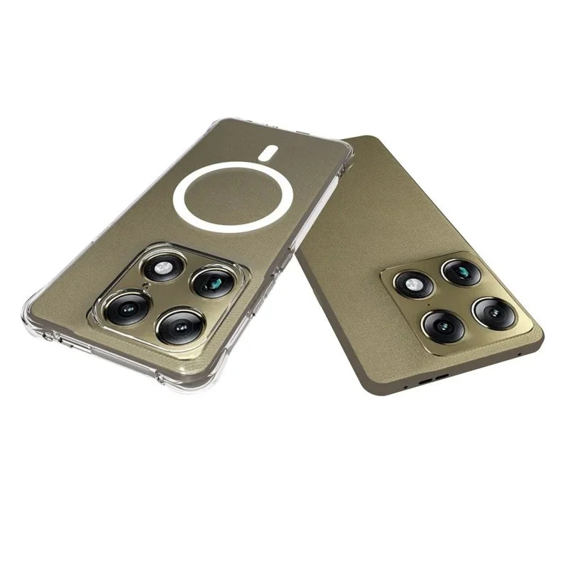 WANLONFENG for Motorola Signature 5G / Motorola Moto X70 Air Pro 5G  WL1 Series 2.0mm Magnetic Case Clear TPU Phone Back Cover with 2Pcs Screen Films - Transparent - 5