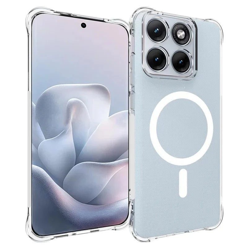 WANLONFENG for Motorola Edge 70 Fusion+ 5G / Motorola Edge 70 Fusion 5G  WL1 Series 2.0mm Magnetic Case Clear TPU Phone Back Cover with 2Pcs Screen Films - Transparent - 2