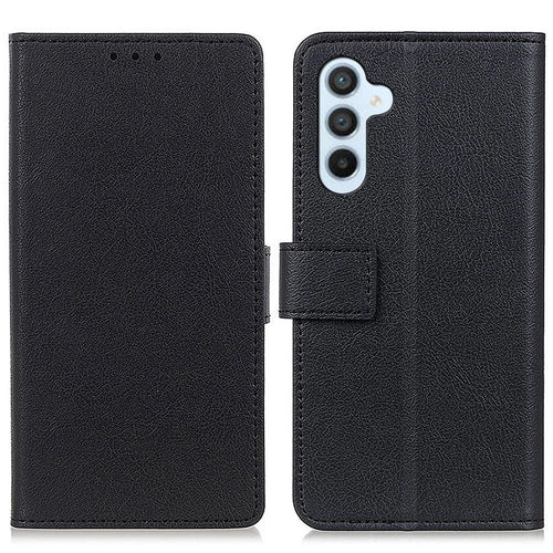 Cell Phone Case for Samsung Galaxy A54 5G, Dustproof Textured PU Leather Stand Folio Flip Wallet Cover - Black - 1