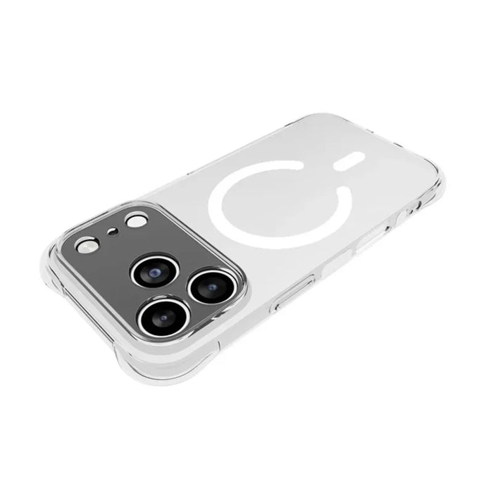 WANLONFENG for iPhone 17 Pro  WL1 Series 2.0mm Magnetic Case Clear TPU Phone Back Cover with 2Pcs Screen Films - Transparent - 4