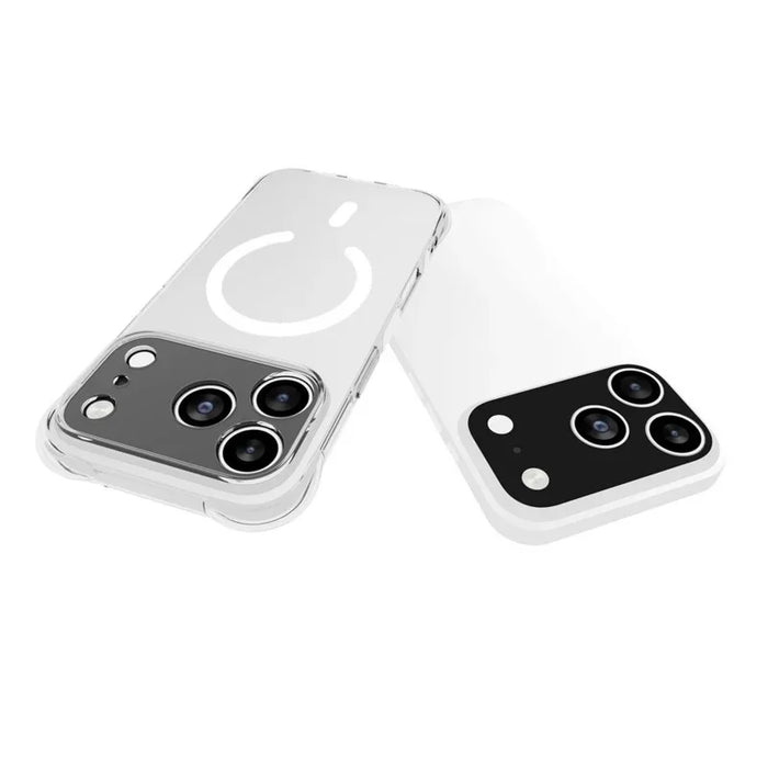 WANLONFENG for iPhone 17 Pro  WL1 Series 2.0mm Magnetic Case Clear TPU Phone Back Cover with 2Pcs Screen Films - Transparent - 5