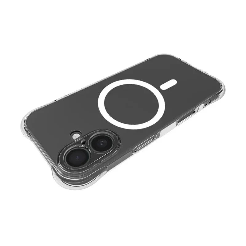 WANLONFENG for iPhone 17  WL1 Series 2.0mm Magnetic Case Clear TPU Phone Back Cover with 2Pcs Screen Films - Transparent - 3