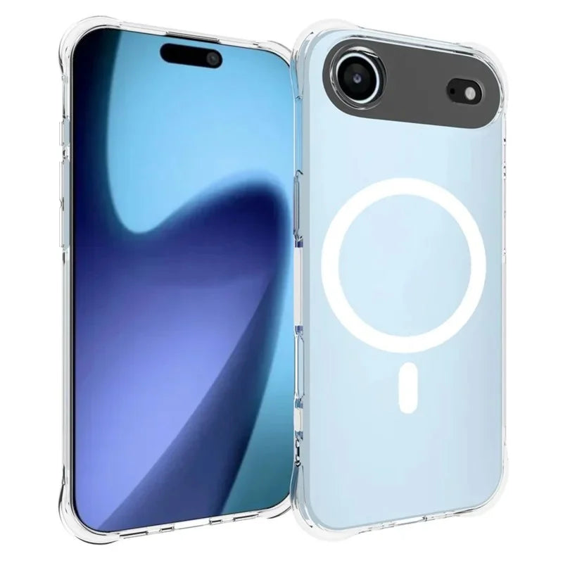 WANLONFENG for iPhone Air  WL1 Series 2.0mm Magnetic Case Clear TPU Phone Back Cover with 2Pcs Screen Films - Transparent - 2