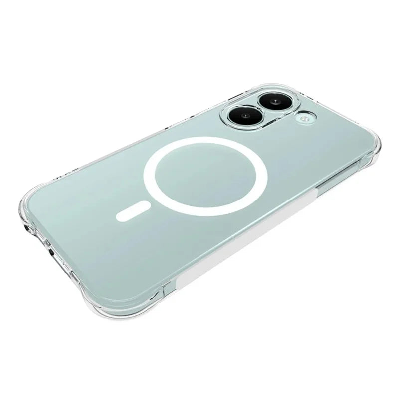 WANLONFENG for Xiaomi Poco X8 Pro 5G / Xiaomi Redmi Turbo 5 5G  WL1 Series 2.0mm Magnetic Case Clear TPU Phone Back Cover with 2Pcs Screen Films - Transparent - 3