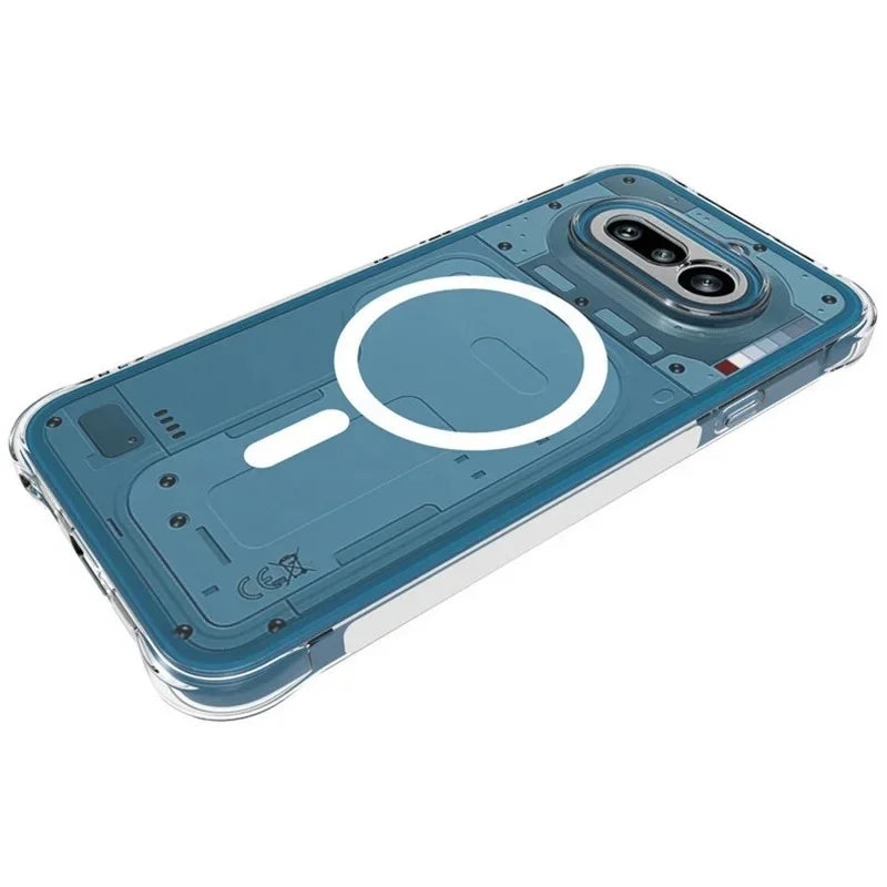 WANLONFENG for Nothing Phone (4a)  WL1 Series 2.0mm Magnetic Case Clear TPU Phone Back Cover with 2Pcs Screen Films - Transparent - 3