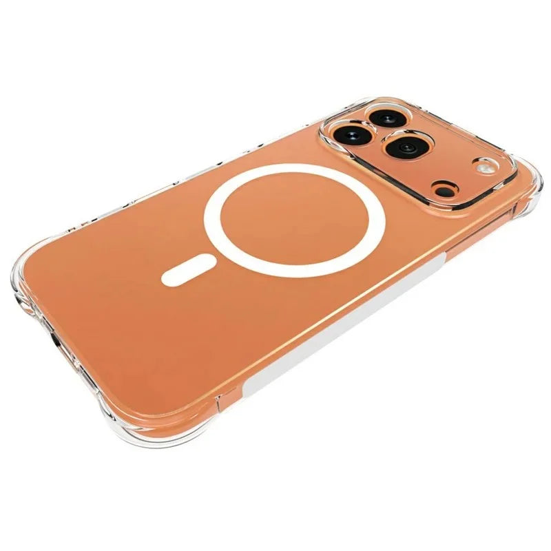 WANLONFENG for Honor 600 Pro 5G  WL1 Series 2.0mm Magnetic Case Clear TPU Phone Back Cover with 2Pcs Screen Films - Transparent - 3