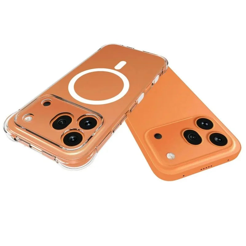 WANLONFENG for Honor 600 Pro 5G  WL1 Series 2.0mm Magnetic Case Clear TPU Phone Back Cover with 2Pcs Screen Films - Transparent - 5
