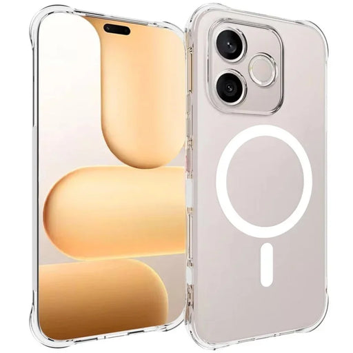 WANLONFENG for Honor 600 Lite 5G  WL1 Series 2.0mm Magnetic Case Clear TPU Phone Back Cover with 2Pcs Screen Films - Transparent - 2