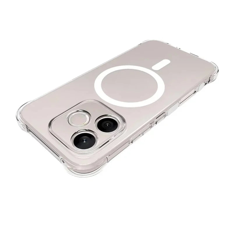 WANLONFENG for Honor 600 Lite 5G  WL1 Series 2.0mm Magnetic Case Clear TPU Phone Back Cover with 2Pcs Screen Films - Transparent - 4