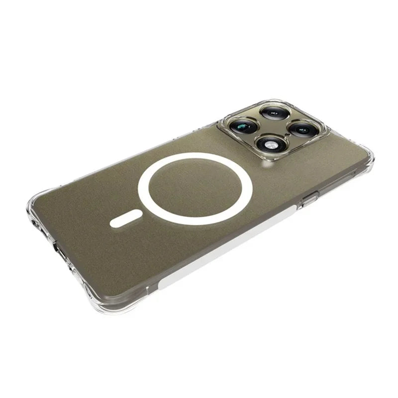 WANLONFENG for Motorola Signature 5G / Motorola Moto X70 Air Pro 5G  WL2 Series 2.0mm Magnetic Case Clear TPU Phone Back Cover with Screen Films - Transparent - 3