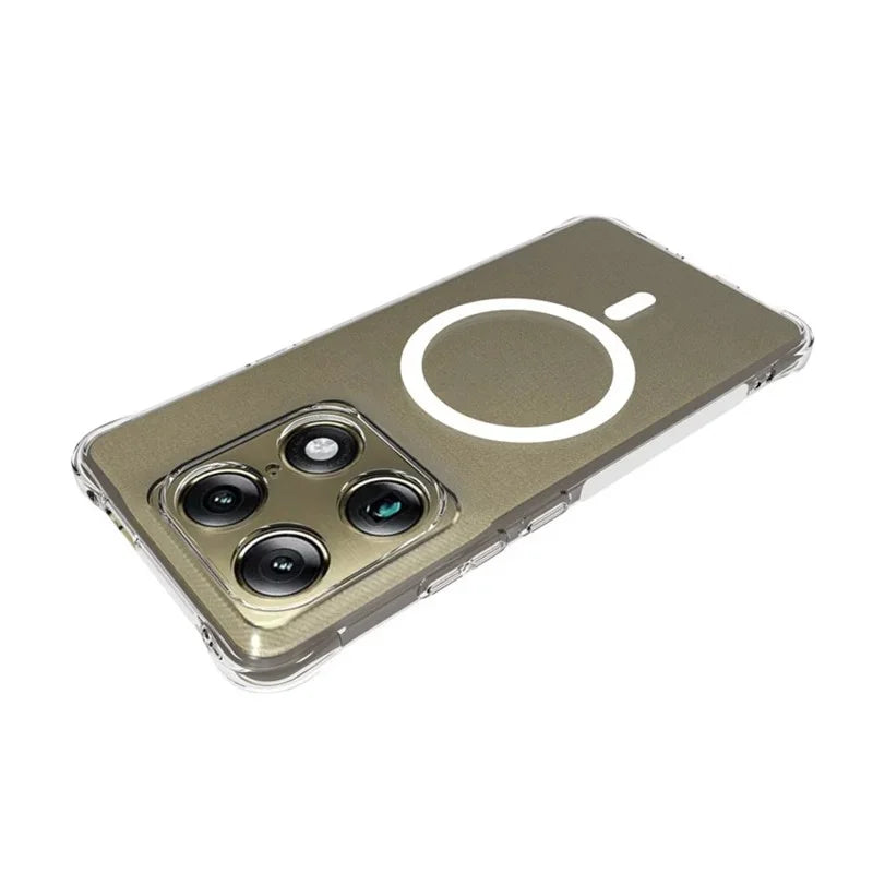 WANLONFENG for Motorola Signature 5G / Motorola Moto X70 Air Pro 5G  WL2 Series 2.0mm Magnetic Case Clear TPU Phone Back Cover with Screen Films - Transparent - 4