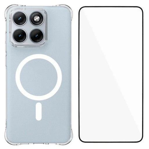 WANLONFENG for Motorola Edge 70 Fusion+ 5G / Motorola Edge 70 Fusion 5G  WL2 Series 2.0mm Magnetic Case Clear TPU Phone Back Cover with Screen Films - Transparent - 1
