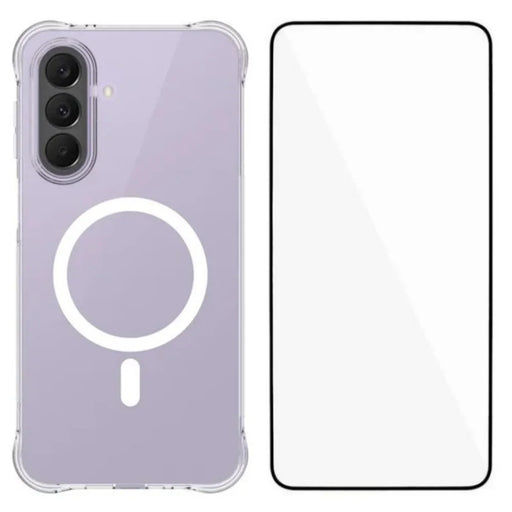 WANLONFENG for Samsung Galaxy A27 5G  WL2 Series 2.0mm Magnetic Case Clear TPU Phone Back Cover with Screen Films - Transparent - 1