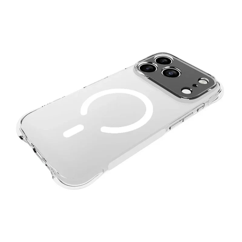 WANLONFENG for iPhone 17 Pro Max  WL2 Series 2.0mm Magnetic Case Clear TPU Phone Back Cover with Screen Films - Transparent - 3