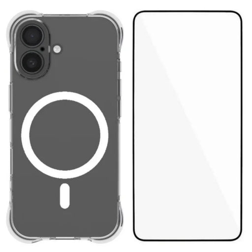 WANLONFENG for iPhone 17  WL2 Series 2.0mm Magnetic Case Clear TPU Phone Back Cover with Screen Films - Transparent - 1