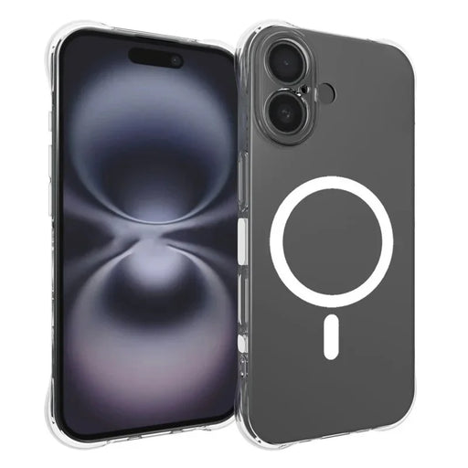 WANLONFENG for iPhone 17  WL2 Series 2.0mm Magnetic Case Clear TPU Phone Back Cover with Screen Films - Transparent - 2