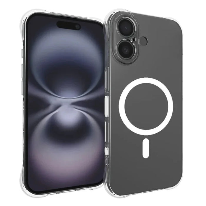 WANLONFENG for iPhone 17  WL2 Series 2.0mm Magnetic Case Clear TPU Phone Back Cover with Screen Films - Transparent - 2
