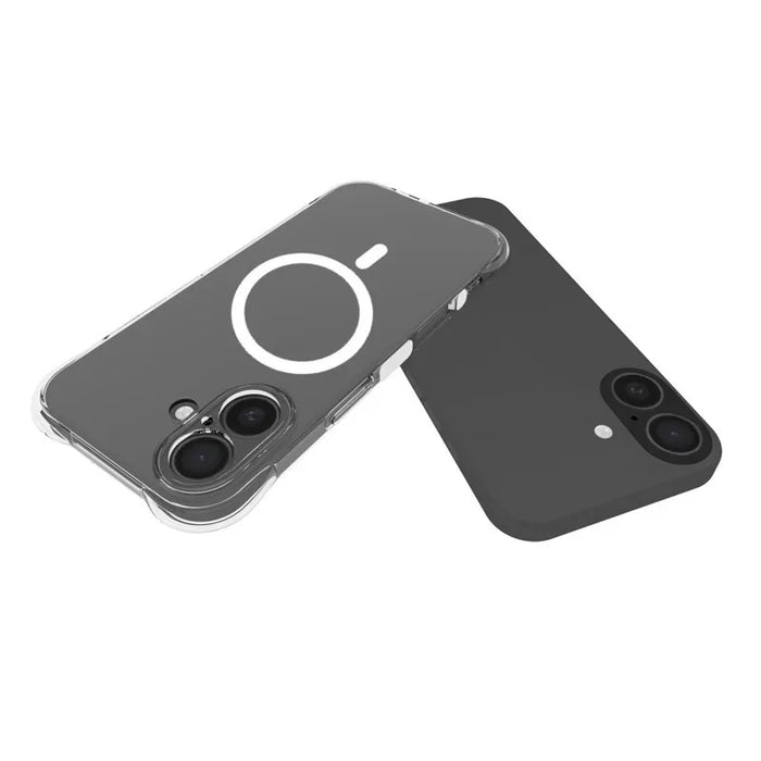 WANLONFENG for iPhone 17  WL2 Series 2.0mm Magnetic Case Clear TPU Phone Back Cover with Screen Films - Transparent - 5