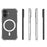 WANLONFENG for iPhone 17  WL2 Series 2.0mm Magnetic Case Clear TPU Phone Back Cover with Screen Films - Transparent - 6