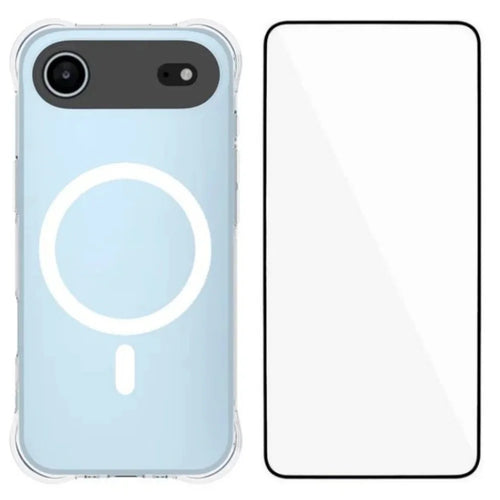 WANLONFENG for iPhone Air  WL2 Series 2.0mm Magnetic Case Clear TPU Phone Back Cover with Screen Films - Transparent - 1