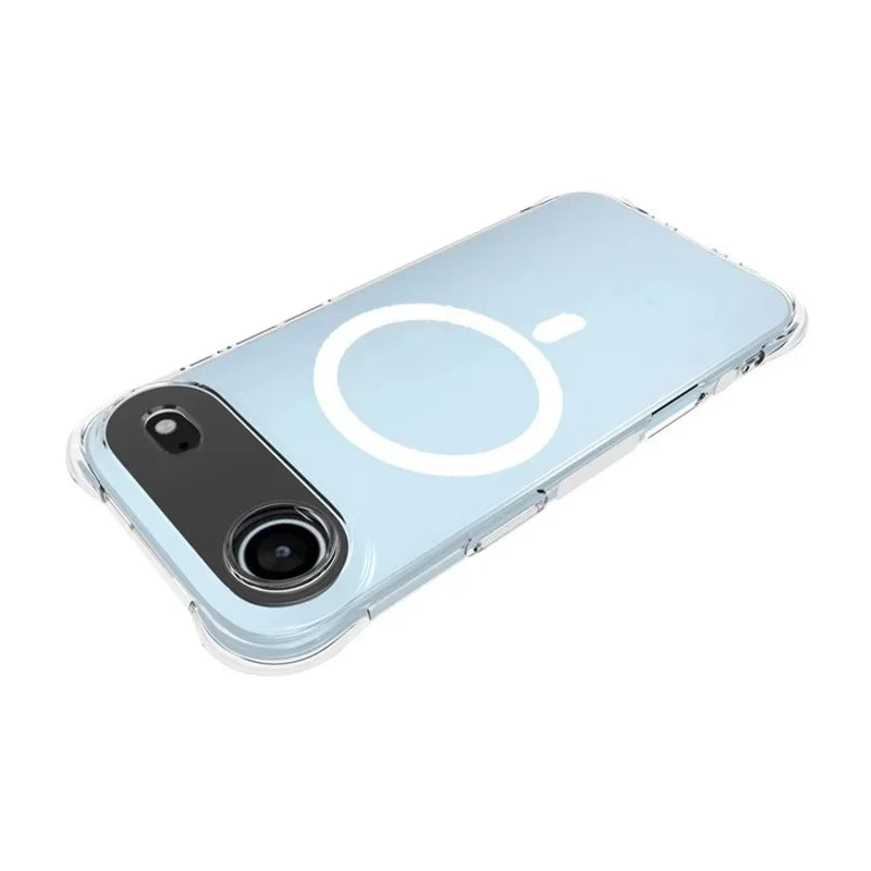 WANLONFENG for iPhone Air  WL2 Series 2.0mm Magnetic Case Clear TPU Phone Back Cover with Screen Films - Transparent - 3