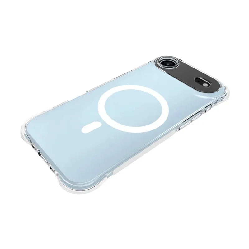 WANLONFENG for iPhone Air  WL2 Series 2.0mm Magnetic Case Clear TPU Phone Back Cover with Screen Films - Transparent - 4
