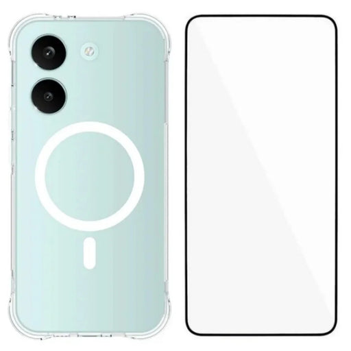 WANLONFENG for Xiaomi Poco X8 Pro 5G / Xiaomi Redmi Turbo 5 5G  WL2 Series 2.0mm Magnetic Case Clear TPU Phone Back Cover with Screen Films - Transparent - 1