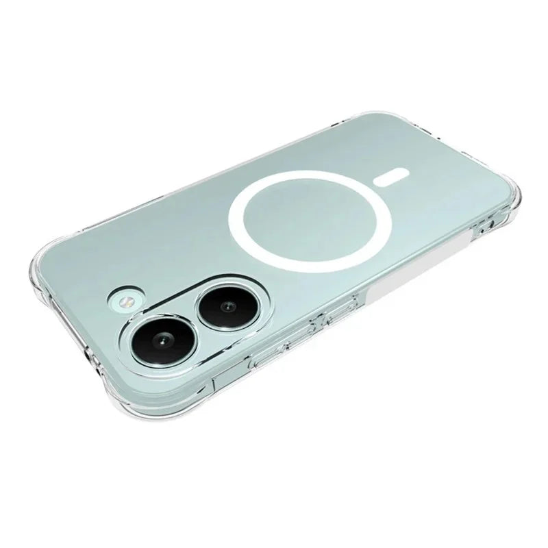 WANLONFENG for Xiaomi Poco X8 Pro 5G / Xiaomi Redmi Turbo 5 5G  WL2 Series 2.0mm Magnetic Case Clear TPU Phone Back Cover with Screen Films - Transparent - 4