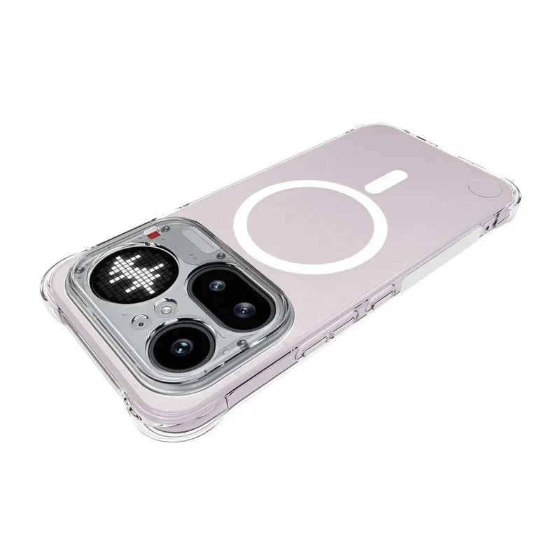 WANLONFENG for Nothing Phone (4a) Pro  WL2 Series 2.0mm Magnetic Case Clear TPU Phone Back Cover with Screen Films - Transparent - 3