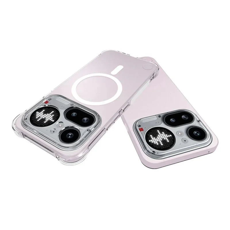 WANLONFENG for Nothing Phone (4a) Pro  WL2 Series 2.0mm Magnetic Case Clear TPU Phone Back Cover with Screen Films - Transparent - 5