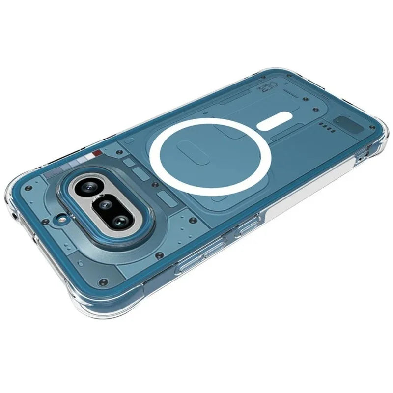 WANLONFENG for Nothing Phone (4a)  WL2 Series 2.0mm Magnetic Case Clear TPU Phone Back Cover with Screen Films - Transparent - 4